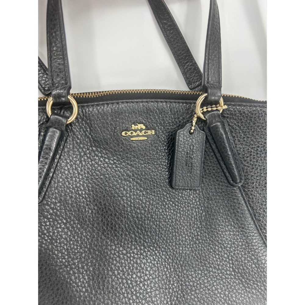 Coach Black Pebble Leather Small Kelsey Satchel- Minimalist Classic - Picture 9 of 10